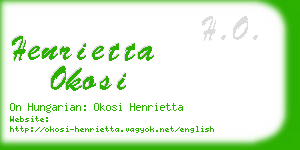 henrietta okosi business card